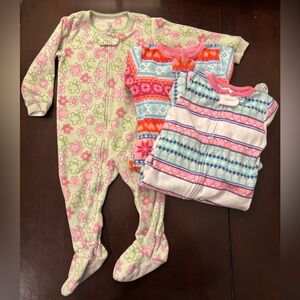 Carter’s girl footed sleepers- so cozy!
